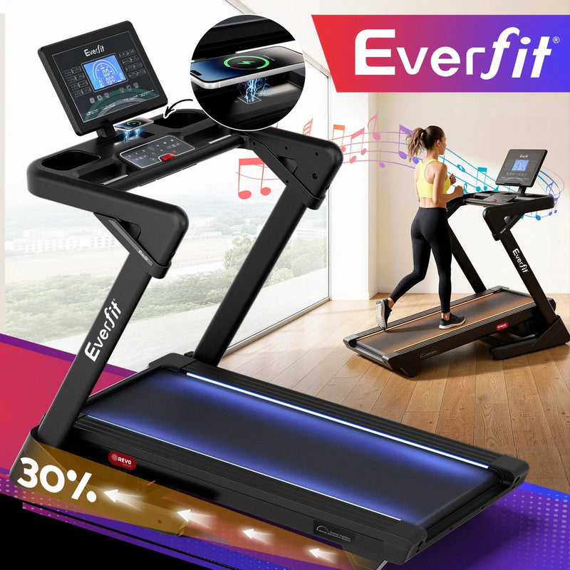 Everfit 3 in 1 Treadmill 30% Auto Incline Treadmills with LED Lights 500cmBelt