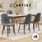 Artiss 4x Dining Chairs Cafe Lounge Kitchen Chair Upholstered Velvet Curved Grey