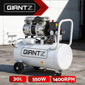 Giantz 30L Air Compressor Quiet 0.75HP Oil-Free Portable Tyre Inflator 40L/Min