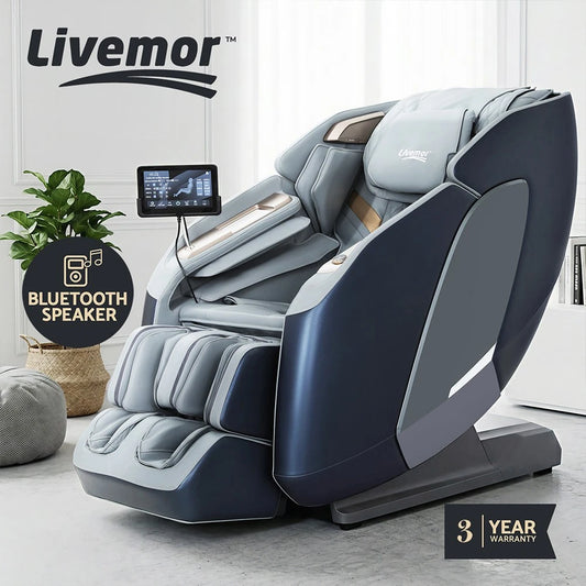 Livemor 4D Massage Chair Electric Recliner Double Core Mechanism Massager Melisa