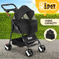 i.Pet Pet Stroller Dog Pram Large Cat Carrier Travel Pushchair Foldable 4 Wheels