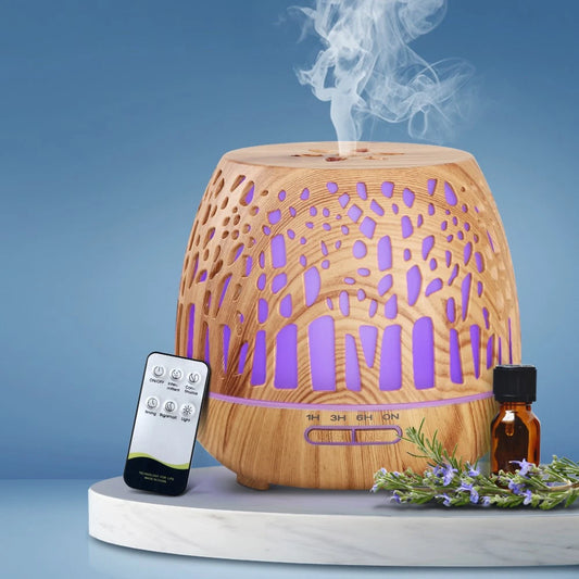 Devanti Aroma Diffuser Aromatherapy Humidifier Essential Oil Wood Grain 400ml