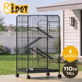 i.Pet Rabbit Cage Indoor Hutch Guinea Pig Bird Ferret Cat Hamster 110cm 4 Level
