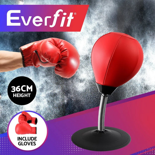 Everfit Desktop Punching Boxing Bag Stand Set with Pump Swivel Speed Balls