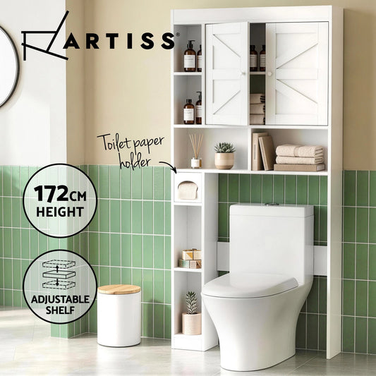 Artiss Bathroom Storage Cabinet Over The Toilet Organiser Laundry Shelf Holder