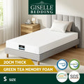 Giselle Bedding 20cm Memory Foam Mattress Green Tea Non Spring Comfort SINGLE