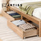 Artiss 2pcs Under Bed Storage with Wheels Rolling Wooden Drawers Single & Double