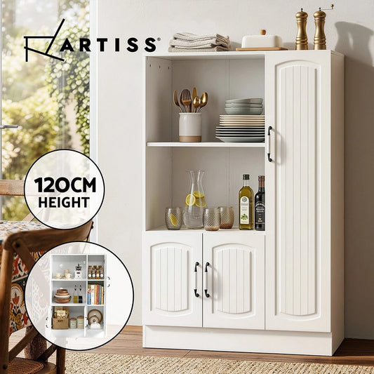 Artiss Buffet Sideboard Cupboard Cabinet 2 Doors Pantry Storage Hutch White ARIA