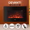 Devanti Electric Fireplace Fire Heater Wall Mounted 3D Flame Indoor 2000W Effect