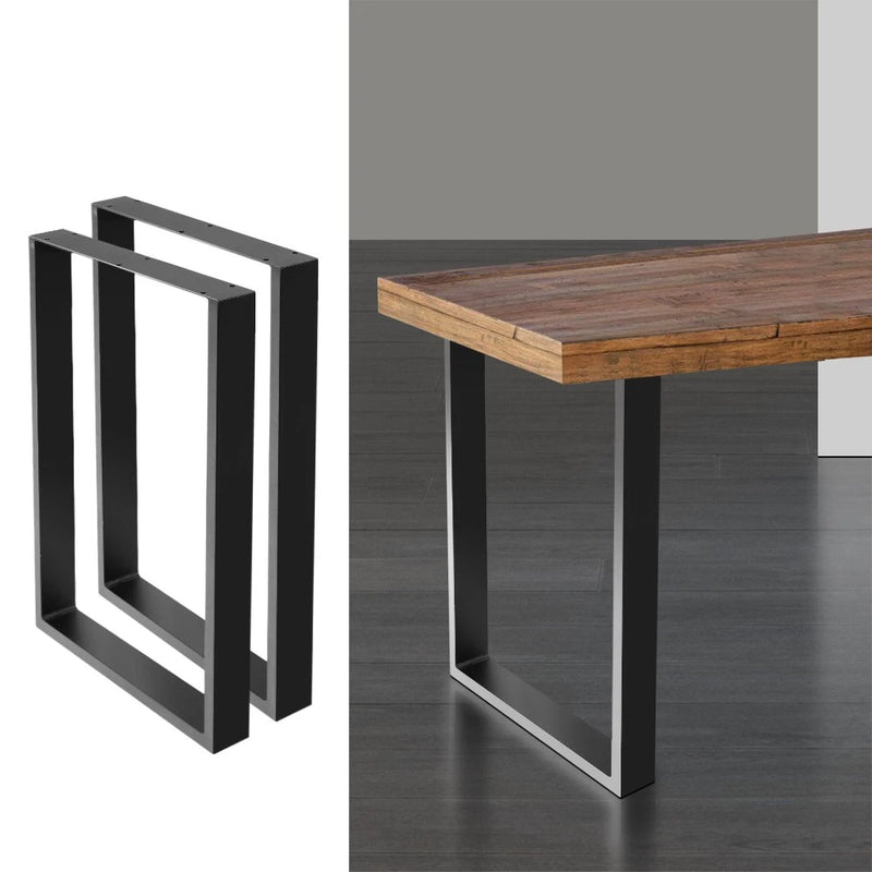 Artiss 2x Coffee Dining Steel Table Legs Industrial Vintage Bench Metal BOX 50CM