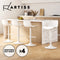 4x Artiss Bar Stools Kitchen Swivel Gas Lift Stool Leather Dining Chairs White