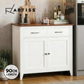 Artiss Buffet Sideboard Storage Cabinet Kitchen Cupboard Hallway 2 Drawers White