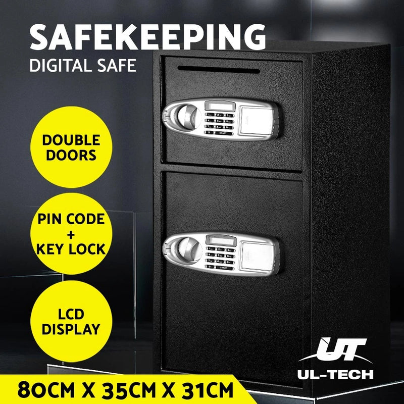 UL-TECH Electronic Digital Home Security Safe Safety Box Double Door Office