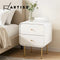 Artiss Bedside Table 2 Drawers Side End Table Nightstand White Storage Furniture