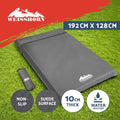 Weisshorn Self Inflating Mattress 10CM Camping Sleeping Mat Air Bed Double Grey