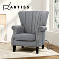 Artiss Upholstered Fabric Armchair Accent Tub Chairs Modern seat Sofa Lounge