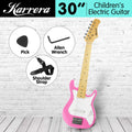 Karrera Kids Electric Guitar Childrens Gift Pink Musical String Instrument