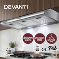 Devanti 900mm Range Hood 90cm Rangehood Kitchen Canopy LED Light Stainless Steel