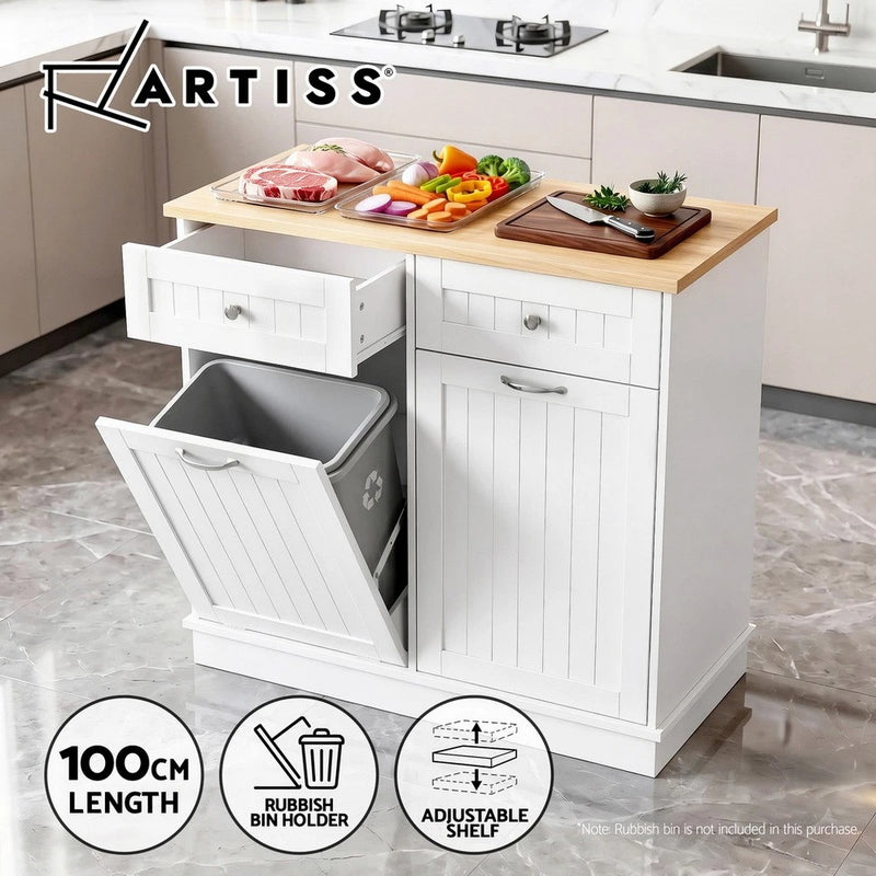 Artiss Buffet Sideboard Cabinet Kitchen Tilt Out Bin Holder Storage Cupboard