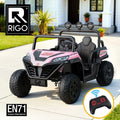 Rigo Kids Ride On Car Electric Toys Cars Headlight Music Remote Control Pink
