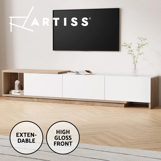 Artiss TV Unit Extendable Entertainment Unit 190-260cm Storage Drawers Stand