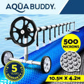 Aquabuddy Pool Cover 500 Micron Heat Solar Blanket 10.5x4.2m Silver 5.5m Roller