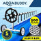 Aquabuddy Pool Cover 500 Micron Heat Solar Blanket 10.5x4.2m Silver 5.5m Roller