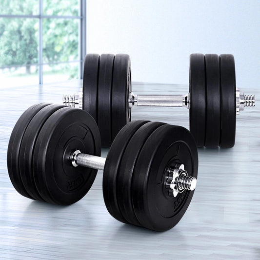 Everfit 35kg Dumbbells Dumbbell Set Weight Training Plates Home Gym Exercise