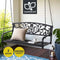Gardeon Outdoor Porch Swing Chair Patio Furniture Floral Backrest 2 Seater Black